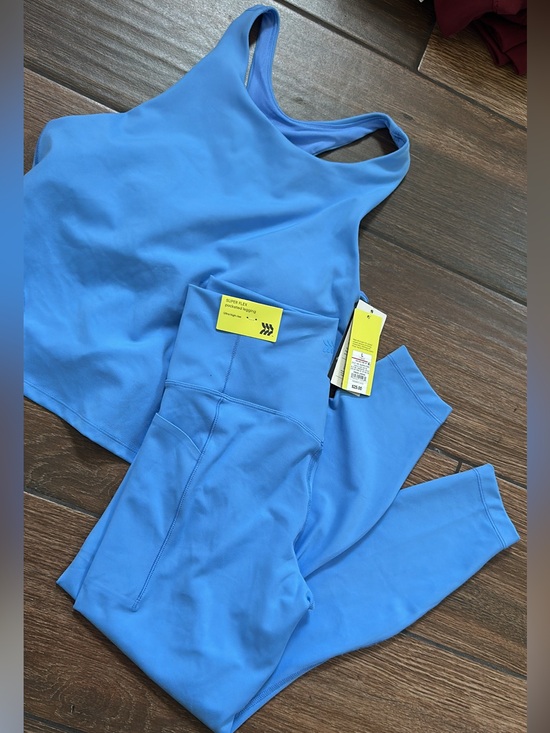 all in motion Pants - all in motion Sky Blue Leggings and Tank Set